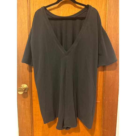 Free People FP Movement Large hot shot tee romper short sleeve black NWT - Picture 4 of 9